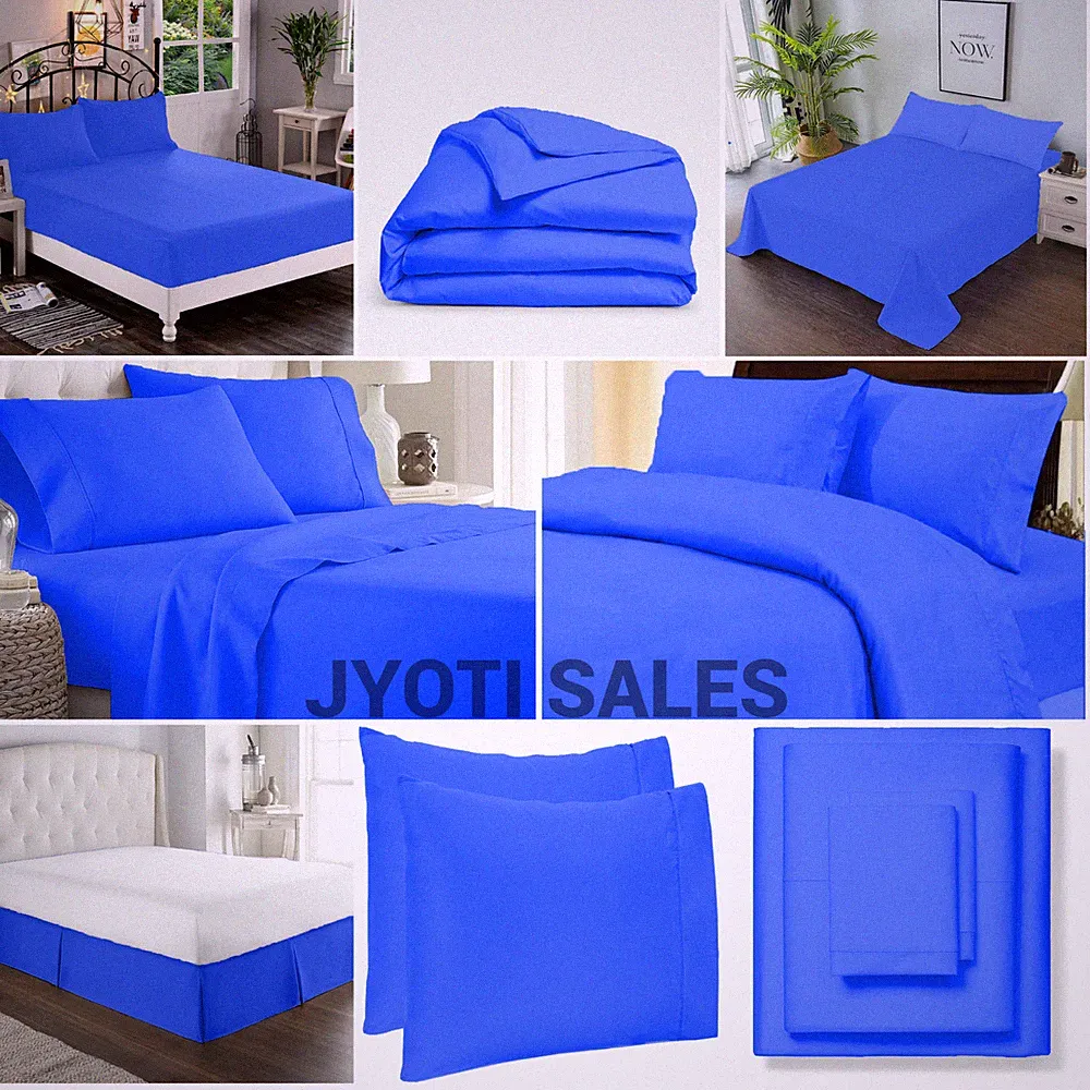100% Cotton 1000 Thread Count Royal Blue Solid Select Sheets OR Duvet Covers