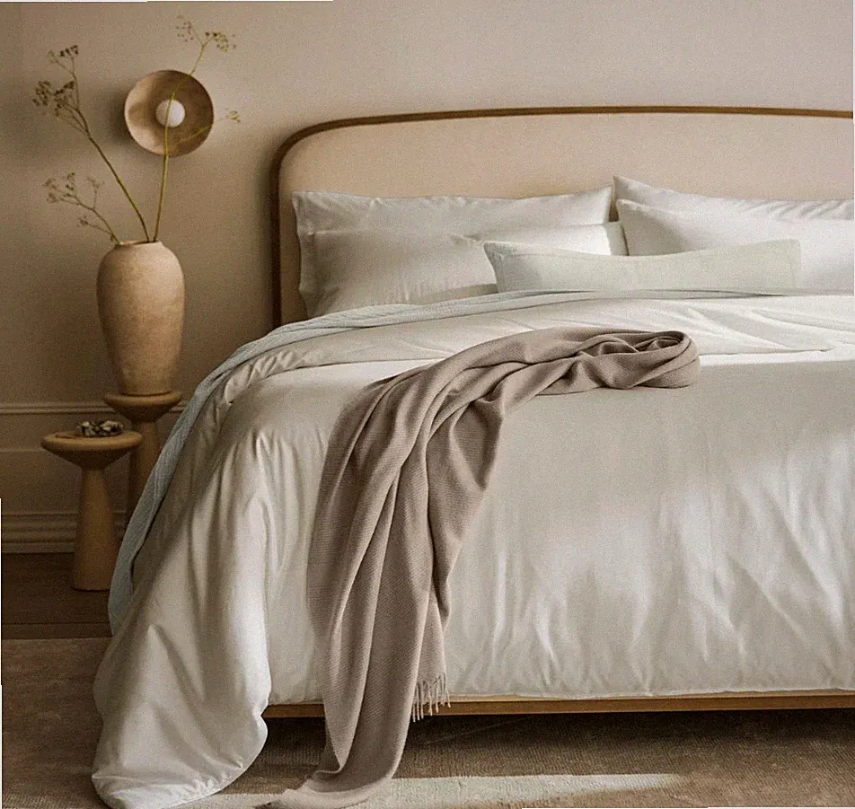 BOLL & BRANCH 3pc Comforter Set 100% Organic Cotton Twin, Full/Queen, King